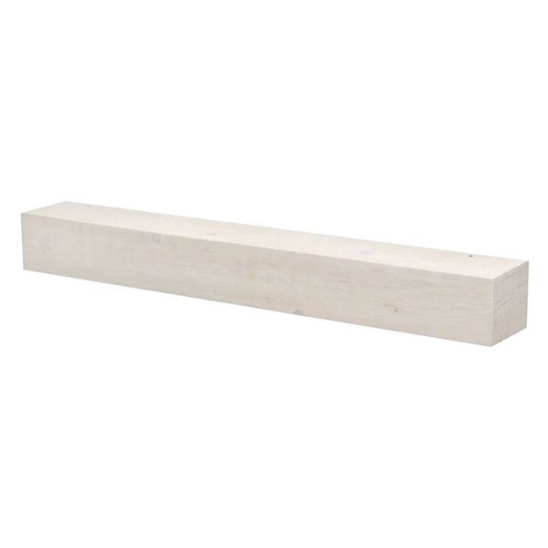 Dogberry Collections 60 W x 7.25 D x 5.5-in H White Wood Barn Beam Mantel