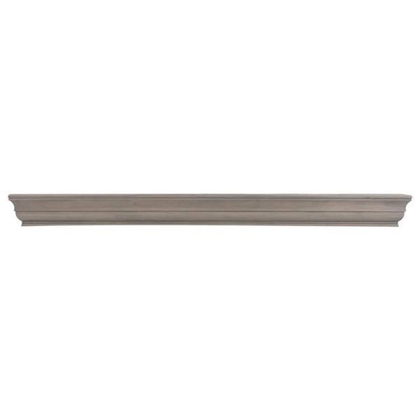 Dogberry Collections 48 W x 8 D x 5-in H Ash Grey Wood Traditional Shaker-Style Mantel Shelf