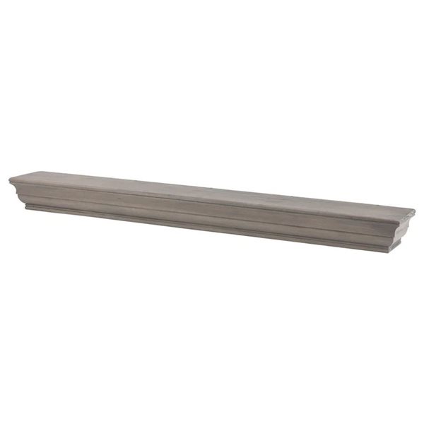 Dogberry Collections 48 W x 8 D x 5-in H Ash Grey Wood Traditional Shaker-Style Mantel Shelf