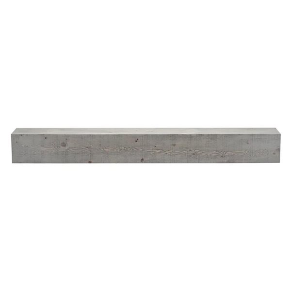 Dogberry Collections 60 W x 7.25 D x 5.5-in H Ash Grey Wood Barn Beam Mantel