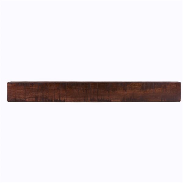 Dogberry Collections 60 W x 9 D x 5.5-in H Mahogany Wood Rustic Mantel Shelf