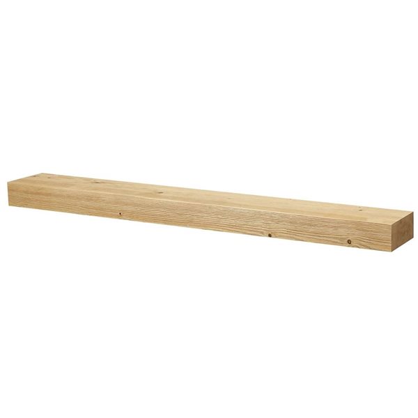 Dogberry Collections 24 W x 7 D x 3-in H Natural Finish Textured Floating Rustic Timber Shelf