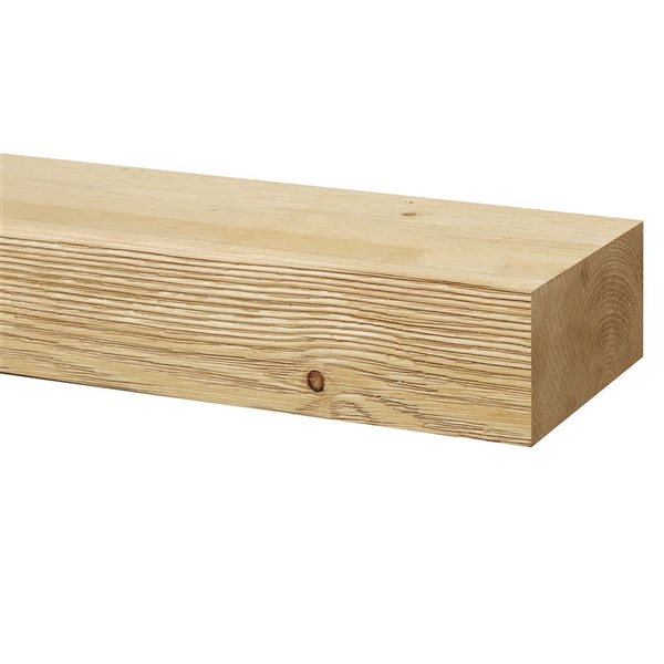 Dogberry Collections 24 W x 7 D x 3-in H Natural Finish Textured Floating Rustic Timber Shelf