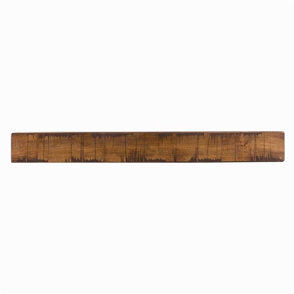 Dogberry Collections 72 W x 6.25 D x 5.5-in H Aged Oak Wood Rustic Mantel Shelf