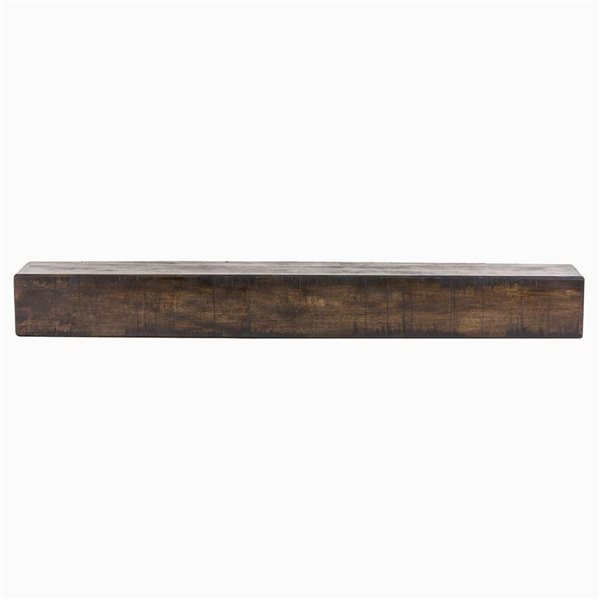 Dogberry Collections 36 W x 6.25 D x 5.5-in H Dark Chocolat Wood Rustic Mantel Shelf