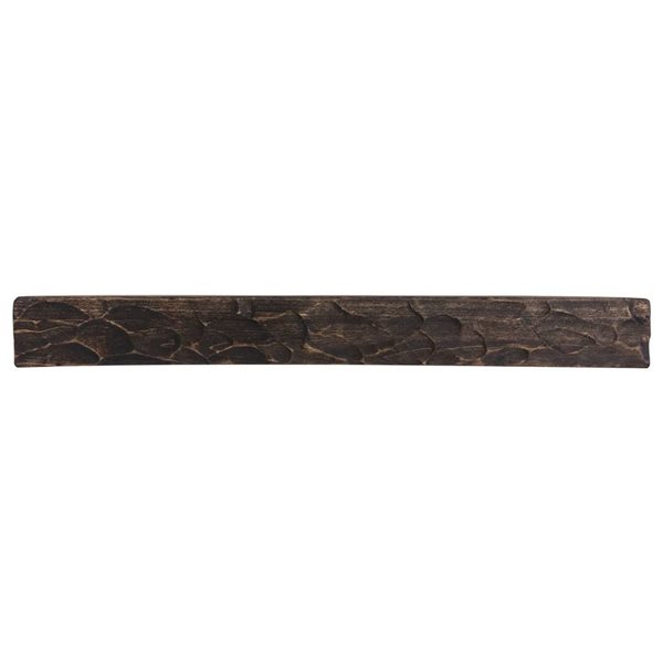 Dogberry Collections 72 W x 6.25 D x 5.5-in H Dark Chocolat Rough Hewn Wood Traditional Mantel Shelf