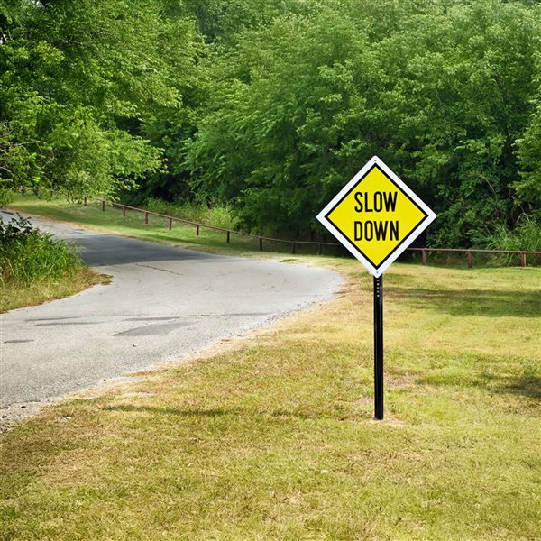 Nuvo Iron 4-Pack 6-ft Utility Grade Powder-Coated Black U Channel Sign Posts