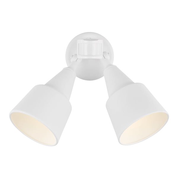 Generation Lighting 180-Degree 2-Light White Motion-Activated Flood Light