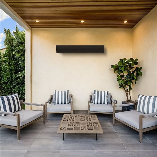 Wexstar Ultra 2400W-240V Black Wall/Ceiling Infrared Heater with ON/OFF Switch