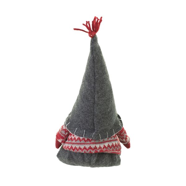 Starlight Collection Freestanding Sitting Grey Fabric Gnome - Single Piece