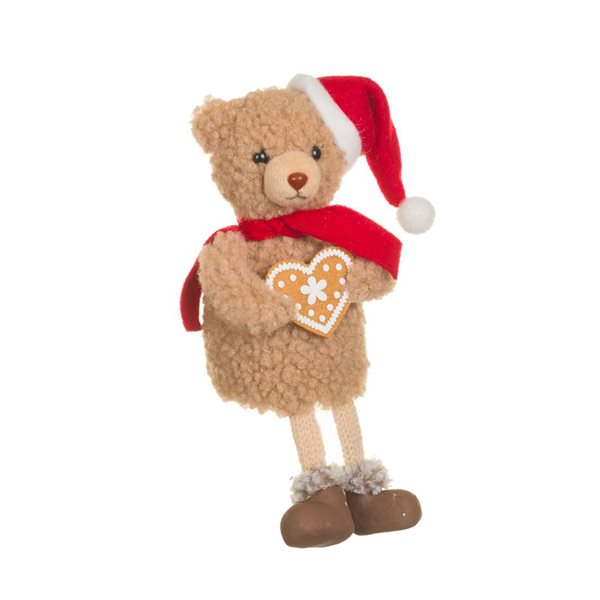 Starlight Collection Hanging Sitting Brown Fabric Cozy Bear Dolls - Pack of 8
