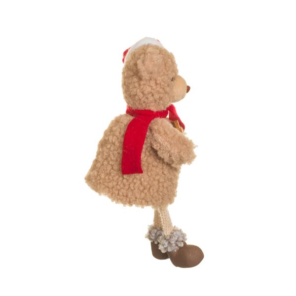 Starlight Collection Hanging Sitting Brown Fabric Cozy Bear Dolls - Pack of 8