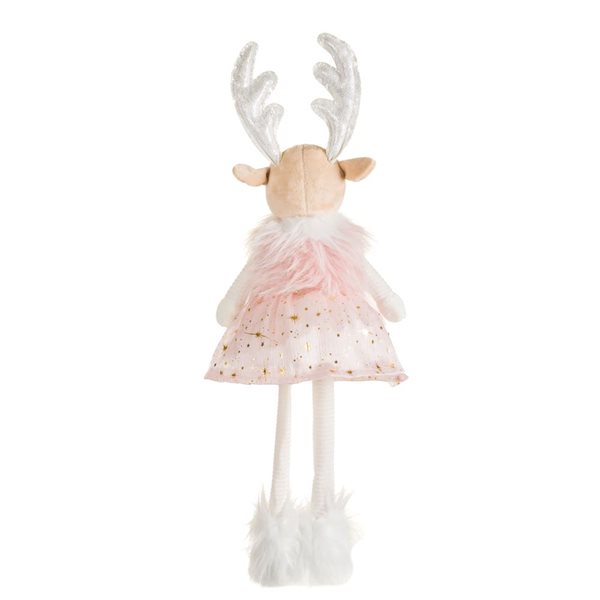 Starlight Collection Freestanding Pink Fabric LED Deer Girl - Single Piece