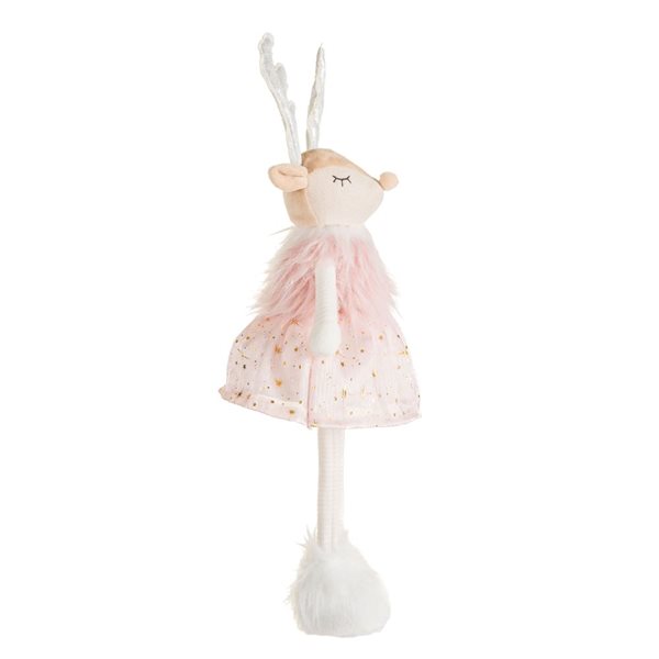 Starlight Collection Freestanding Pink Fabric LED Deer Girl - Single Piece