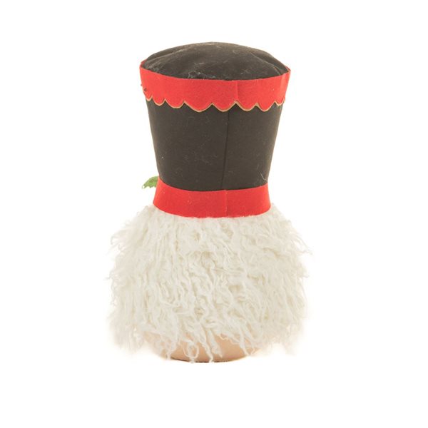 Starlight Collection Black Fabric Nutcracker Head Tree Topper  - Single Piece