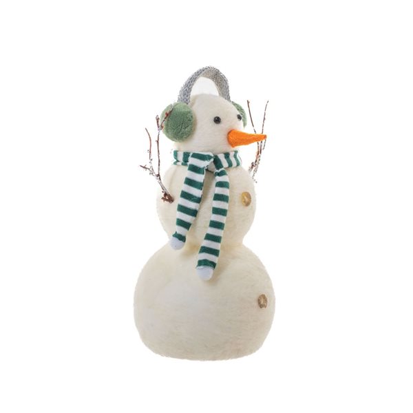 Starlight Collection White Glass Big Brother Snowman  - Pack of 2
