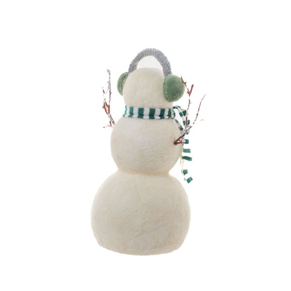 Starlight Collection White Glass Big Brother Snowman  - Pack of 2