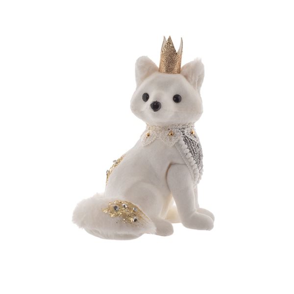 Starlight Collection Freestanding White Fabric Fox - Single Piece