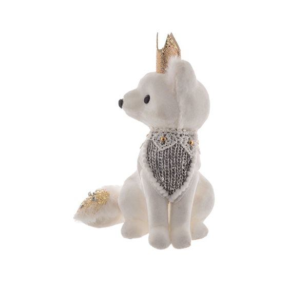 Starlight Collection Freestanding White Fabric Fox - Single Piece