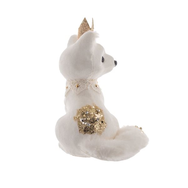 Starlight Collection Freestanding White Fabric Fox - Single Piece