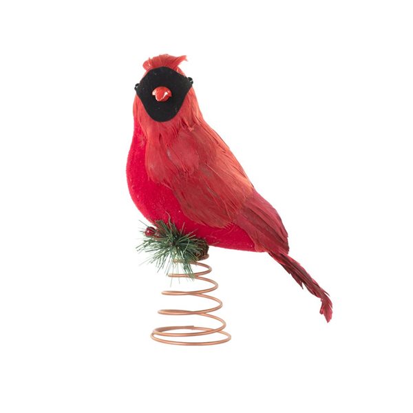 Starlight Collection Red Polyresin Cardinal Tree Topper  - Single Piece