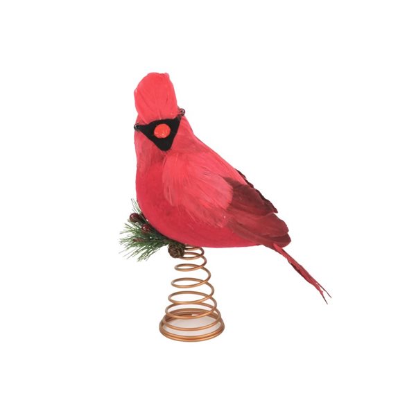 Starlight Collection Red Polyresin Cardinal Tree Topper  - Single Piece