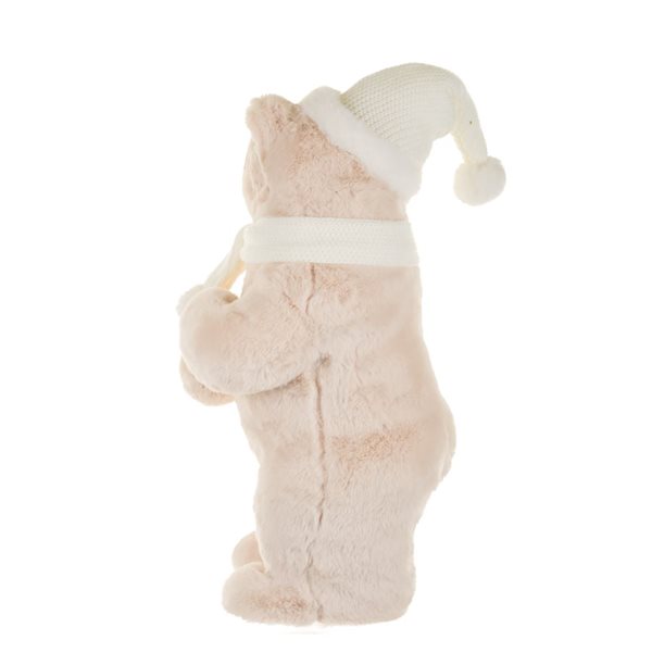 Starlight Collection Freestanding White Fabric Bear - Single Piece
