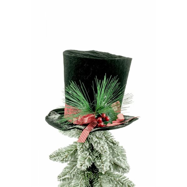 Starlight Collection Black Fabric Top Hat Tree Topper  - Single Piece