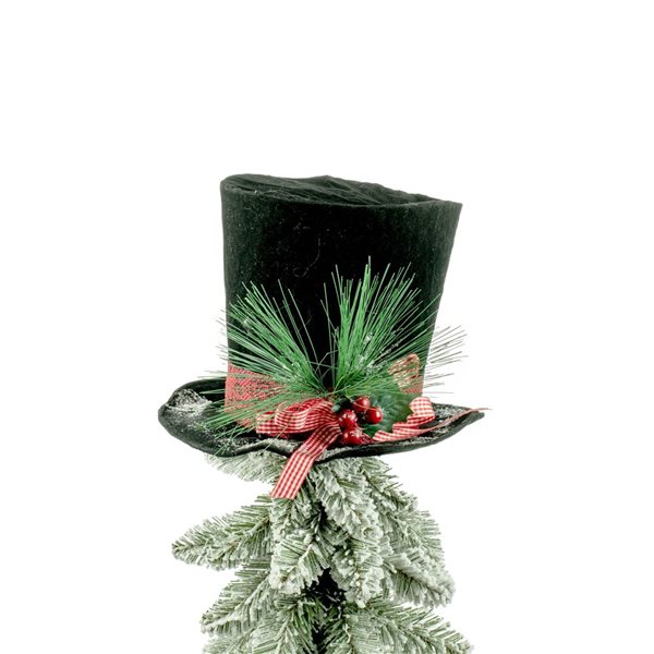 Starlight Collection Black Fabric Top Hat Tree Topper  - Single Piece