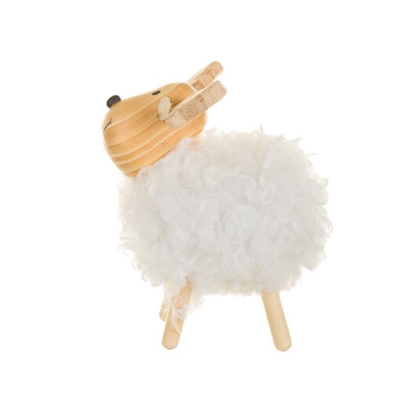 Starlight Collection Hanging White Wood Reindeers - Pack of 4