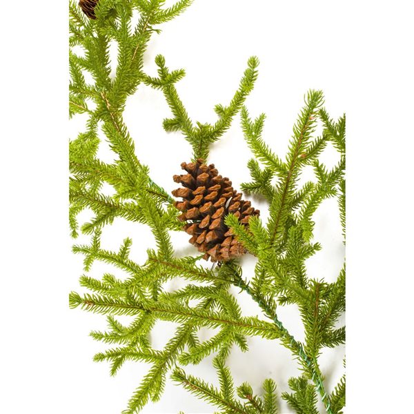 Starlight Collection 72-in Indoor Hangable Green Norway Spruce Garland - Single Piece