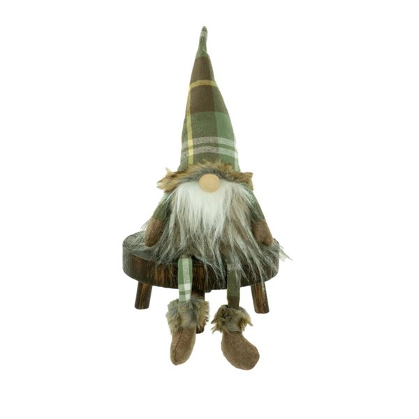Starlight Collection Freestanding Sitting Green Fabric Girl Gnome - Single Piece