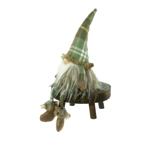 Starlight Collection Freestanding Sitting Green Fabric Girl Gnome - Single Piece