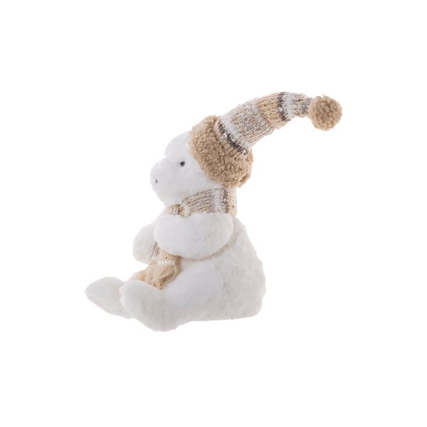 Starlight Collection Freestanding Sitting White Plastic Bear - Single Piece