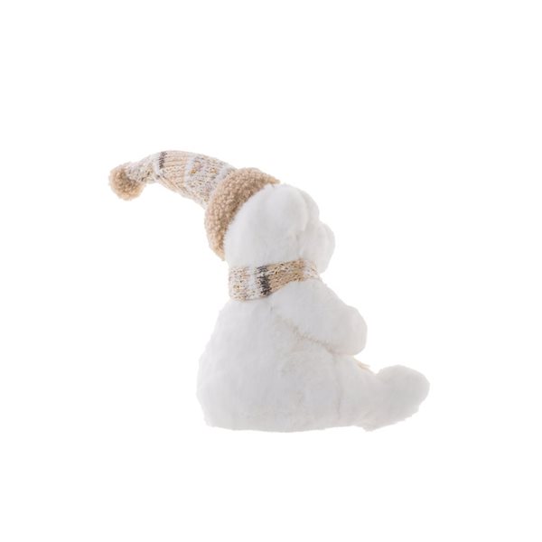 Starlight Collection Freestanding Sitting White Plastic Bear - Single Piece