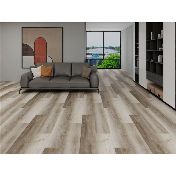 Mono Serra SPC 10-Piece 5.91 x 48.03-in Hickory Interlocking Vinyl Plank Flooring