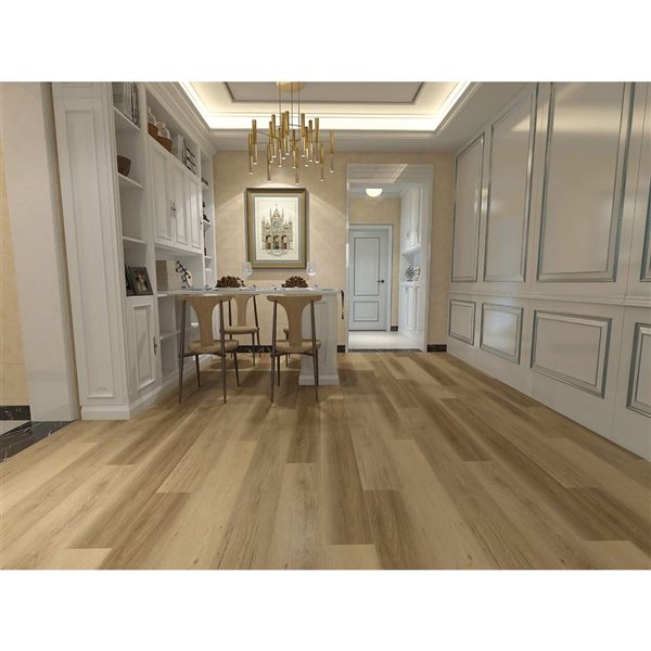 Mono Serra SPC 9-Piece 9 x 48.03-in Hickory Loose Lay Vinyl Plank Flooring