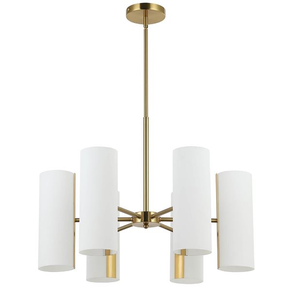 Dainolite Cleta 6-Light Chandelier - Aged Brass