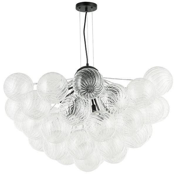 Dainolite Charlize 12-Light Chandelier - Matte Black