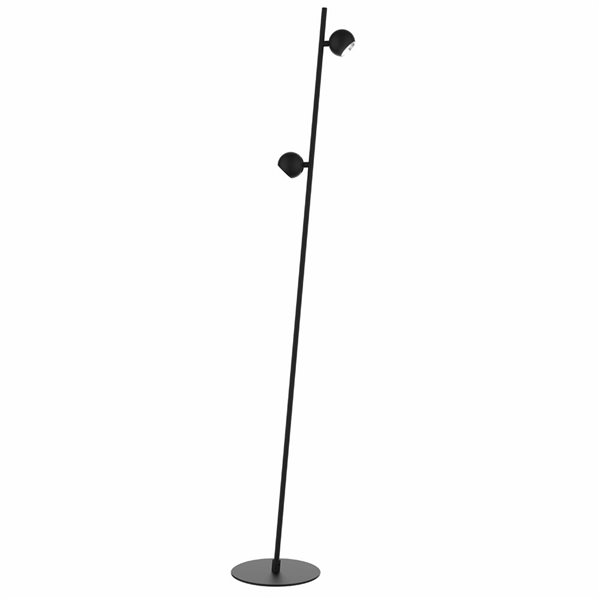 Dainolite Fernanda 2-Light LED Floor Lamp - Satin Black