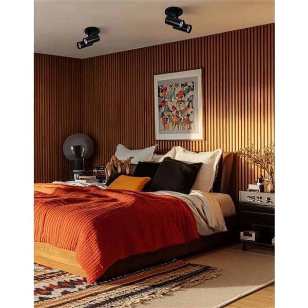 Dainolite Stanly 2-Light Spotlight - Matte Black