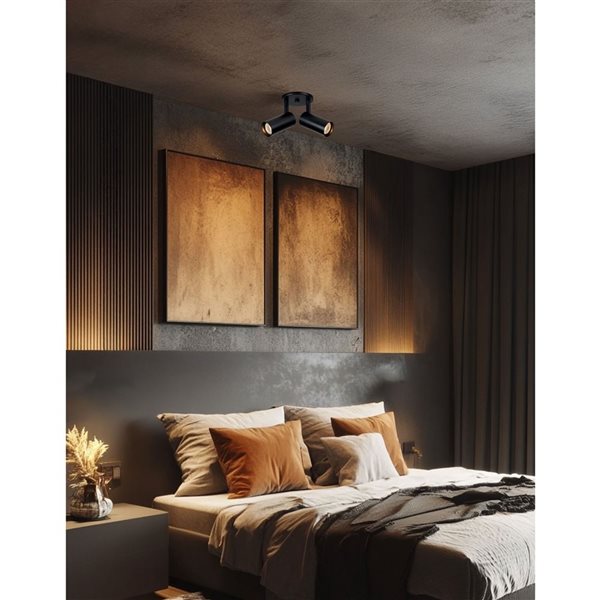 Dainolite Stanly 2-Light Spotlight - Matte Black