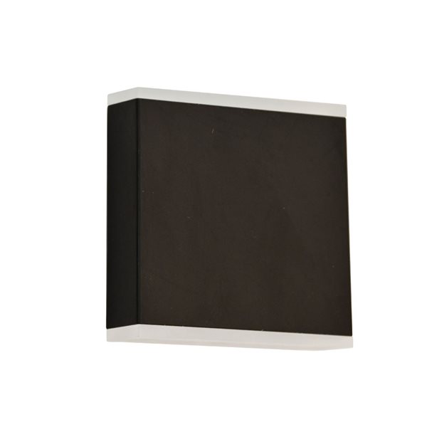 Dainolite Emery 5-in LED Outdoor Wall Sconce - Matte Black/White
