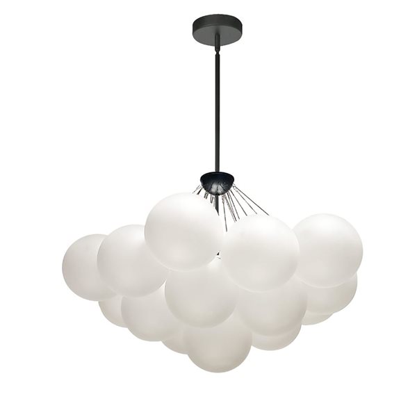 Dainolite Miles 4-Light Chandelier - Matte Black