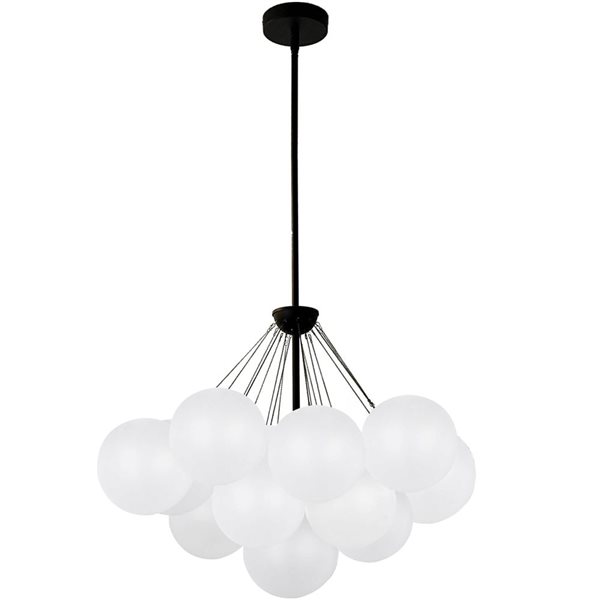 Dainolite Miles 4-Light Chandelier - Matte Black