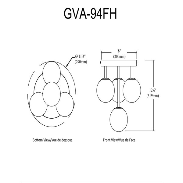 Dainolite Giovanna 4 Light Flush Mount Ceiling Light - Aged Brass/Alabaster