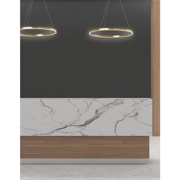 Dainolite Circulo Colour Temperature Changing LED Chandelier 24-in - Aged Brass