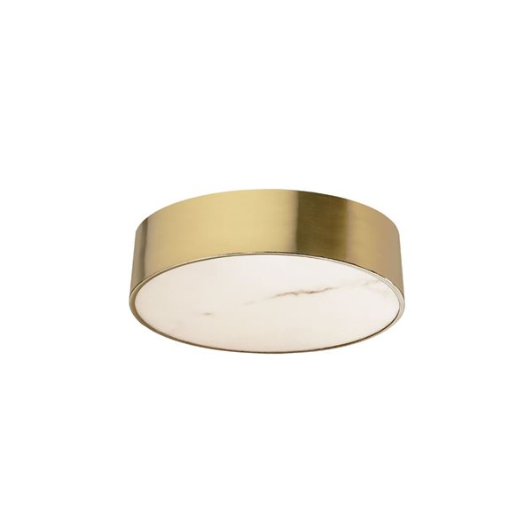 Dainolite Dainolite Walsh LED Flush Mount 12-in Ceiling Light - Aged Brass