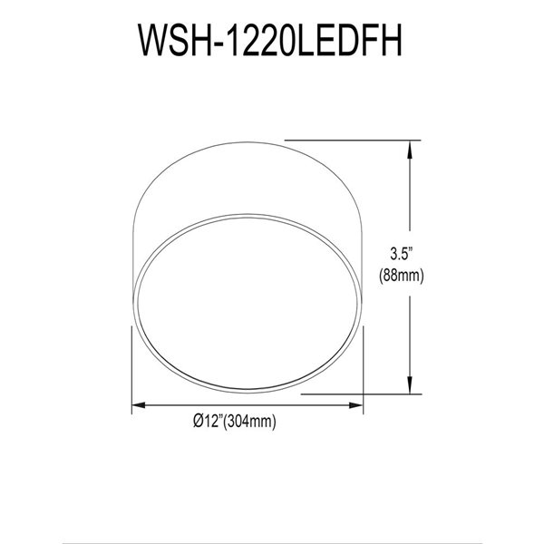 Dainolite Dainolite Walsh LED Flush Mount 12-in Ceiling Light - Aged Brass