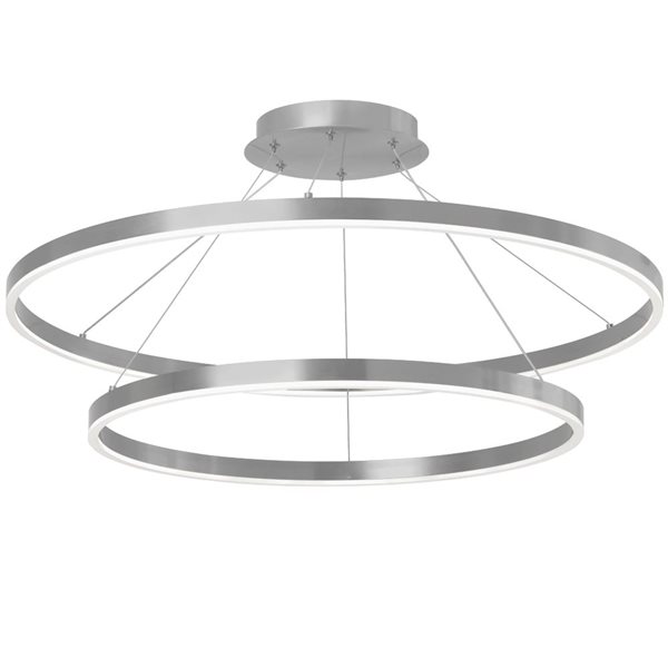 Dainolite Circulo Colour Temperature Changing LED Tiered Chandelier - Silver
